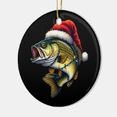 Merry Fishmas Santa Vist liefhebbers van Funny Fis Keramisch Ornament (Links)