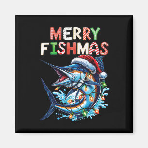 Merry Fishmas Santa Vist liefhebbers van Funny Fis Magneet