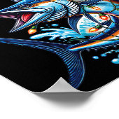 Merry Fishmas Santa Vist liefhebbers van Funny Fis Poster (Hoek)