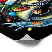 Merry Fishmas Santa Vist liefhebbers van Funny Fis Poster (Hoek)