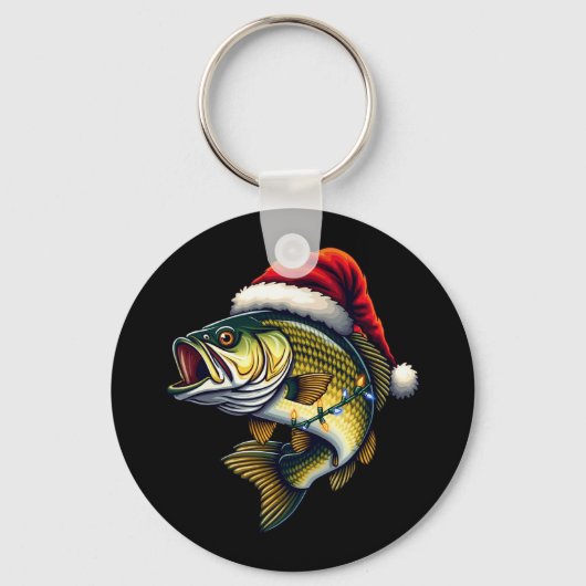Merry Fishmas Santa Vist liefhebbers van Funny Fis Sleutelhanger (Voorkant)
