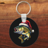 Merry Fishmas Santa Vist liefhebbers van Funny Fis Sleutelhanger (Voorkant)