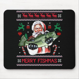 Merry Fishmas Santa Vist UgandekersSweater Muismat