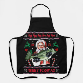 Merry Fishmas Santa Vist UgandekersSweater Schort