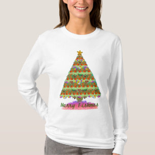 Merry Fishmas Shirt met lange hoes