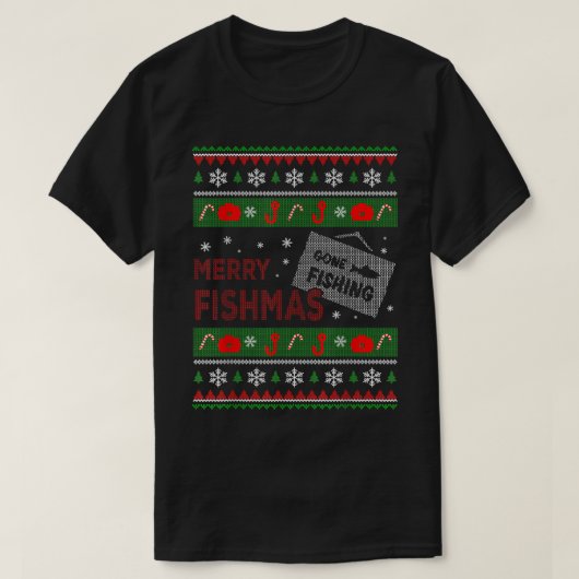 MERRY FISHMAS Ugly Kerstmis T-shirt (Design voorkant)