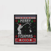Merry Fishmas Ugly Sweater Ugly Fishing Christmas  Kaart (Voorkant)