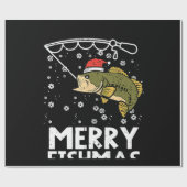 Merry Fishmas vis Gevist Cadeaupapier (Vlak)