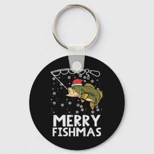 Merry Fishmas Vissen Vist Kerstmis Mannen Sleutelhanger