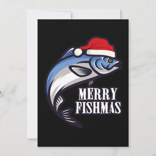 Merry Fishmas Vist kerstcadeau voor vissers Kaart (Voorkant)