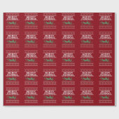 Merry Fishmas Vist Ugly KerstSweater Cadeaupapier (Vlak)