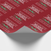 Merry Fishmas Vist Ugly KerstSweater Cadeaupapier (Hoek)