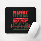 Merry Fitmas And Happy New Rear Fitness Funny Xmas Muismat (Met muis)