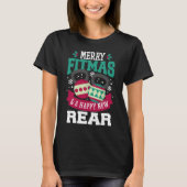 Merry Fitmas and Happy New Rear Gym Christmas T-shirt (Voorkant)