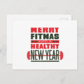 Merry fitmas briefkaart (Voorkant / Achterkant)