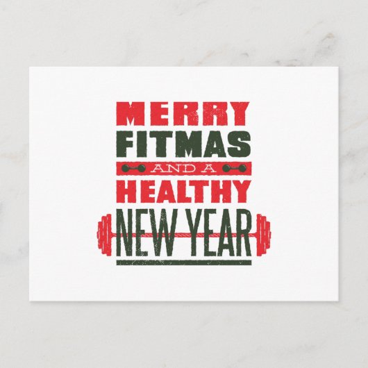 Merry fitmas briefkaart (Voorkant)