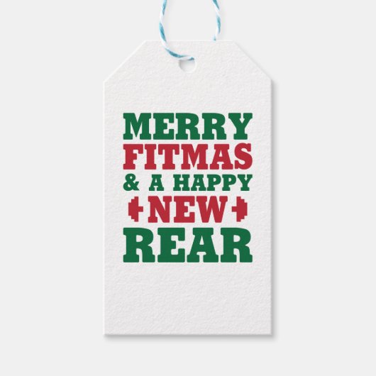 Merry Fitmas Cadeaulabel (Voorkant)