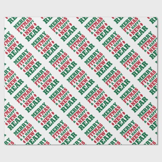 Merry Fitmas Cadeaupapier (Vlak)
