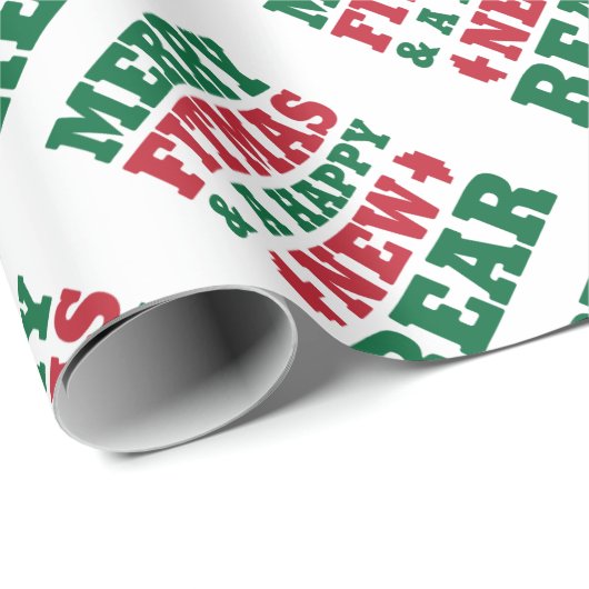 Merry Fitmas Cadeaupapier (Rol Hoek)