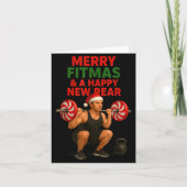 Merry Fitmas Christmas &amp; A Happy New Rear Year Kaart (Voorkant)
