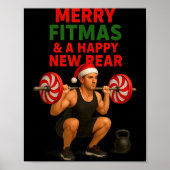 Merry Fitmas Christmas &amp; A Happy New Rear Year Poster (Voorkant)