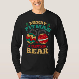 Merry Fitmas en een gelukkige nieuwe fitness van d T-shirt