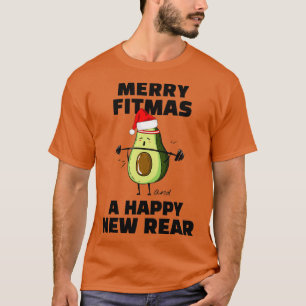 Merry Fitmas en een gelukkige nieuwe, grappige ker T-shirt