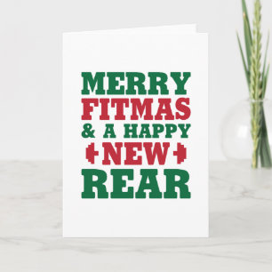 Merry Fitmas Feestdagen Kaart