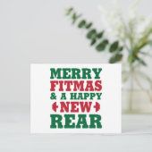 Merry Fitmas Feestdagenkaart (Staand voorkant)