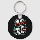 Merry Fitness And A Happy New Rear Fitmas Christma Sleutelhanger (Voorkant)