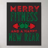 Merry Fitness And A Happy New Rear Fun Workout Poster (Voorkant)
