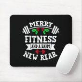 Merry Fitness And A Happy New Rear Funny Holidays  Muismat (Met muis)