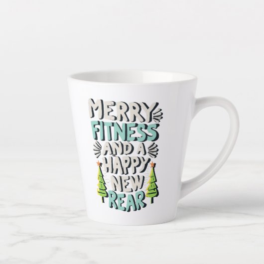 Merry Fitness And A Happy New Rear Latte Mok (Rechts)