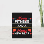 Merry Fitness And A Happy New Rear Workout Xmas Ch Kaart (Voorkant)