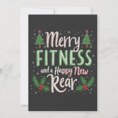 Merry Fitness en Happy New Achterkant Bodybuilding Bedankkaart (Voorkant)
