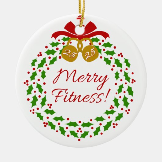 Merry Fitness - Gepersonaliseerd Circle Ornament (Voorkant)