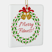 Merry Fitness - Gepersonaliseerd vierkant Ornament (Rechts)