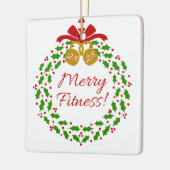 Merry Fitness - Gepersonaliseerd vierkant Ornament (Links)
