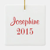 Merry Fitness - Gepersonaliseerd vierkant Ornament (Achterkant)