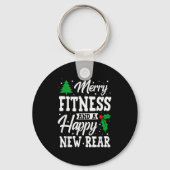 Merry Fitness Happy New Rear Workout Christmas  Sleutelhanger (Voorkant)