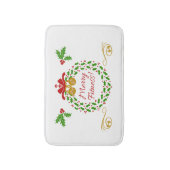 Merry Fitness Kerstmis met grote bath Mat (Voorkant Verticaal)