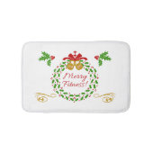 Merry Fitness Kerstmis met grote bath Mat (Voorkant)
