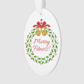 Merry Fitness met acrylovaal Ornament (voorkant)