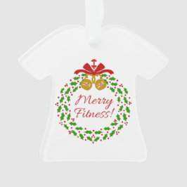 Merry Fitness met Ornament van acrylhoudend Shirt