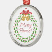 Merry Fitness met Premium Round Ornament (Links)