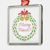 Merry Fitness met Premium Silver Ornament (Links)