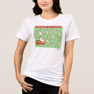 Merry Fitness oefening render door Sandra Boynton Tri-Blend Shirt