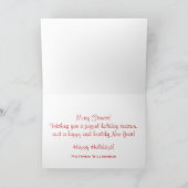 Merry Fitness Santa Dumbells Holiday Kaart (Binnen)