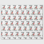 Merry Fitness Santa Weightlift Wrapping Paper Cadeaupapier (Vlak)