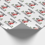 Merry Fitness Santa Weightlift Wrapping Paper Cadeaupapier (Hoek)
